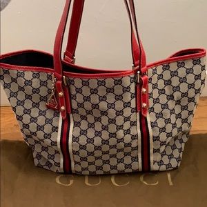 Authentic Gucci totes with charm .